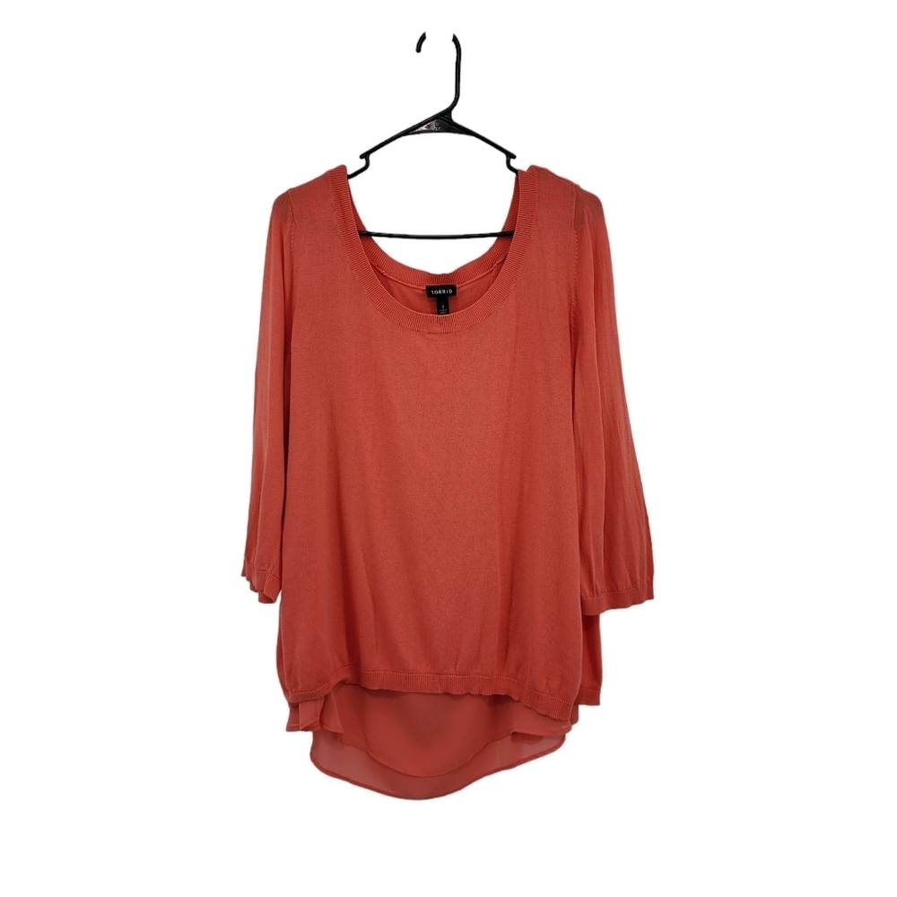 Torrid Women's Lined Balloon Sleeves Knit Sweater - 2